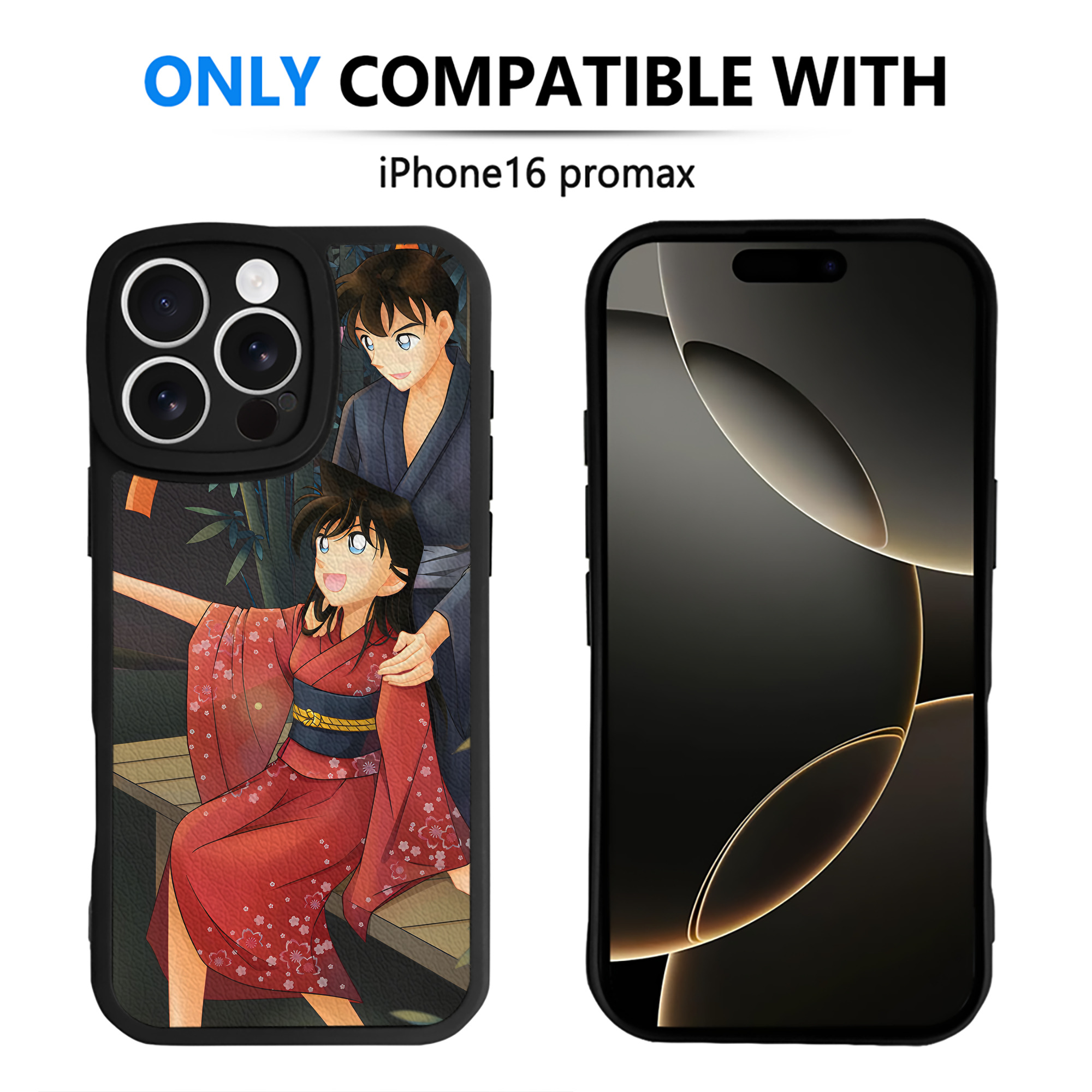 （画像用） 名探偵コナン Detective Conan 【iPhone 16シリーズ対応】シリコンスマホケース（レザー調） 材質：シリコン